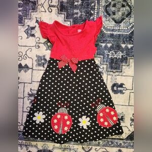 Good Lad Red and Black Flutter Sleeve Sundress